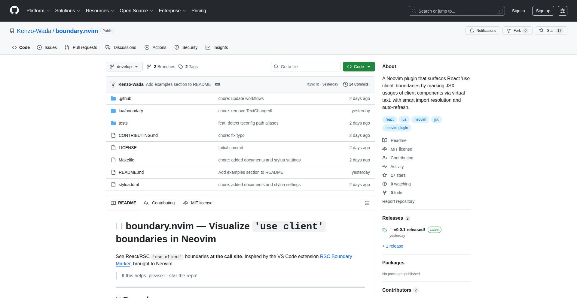 Neovim React Client Boundary Highlighter