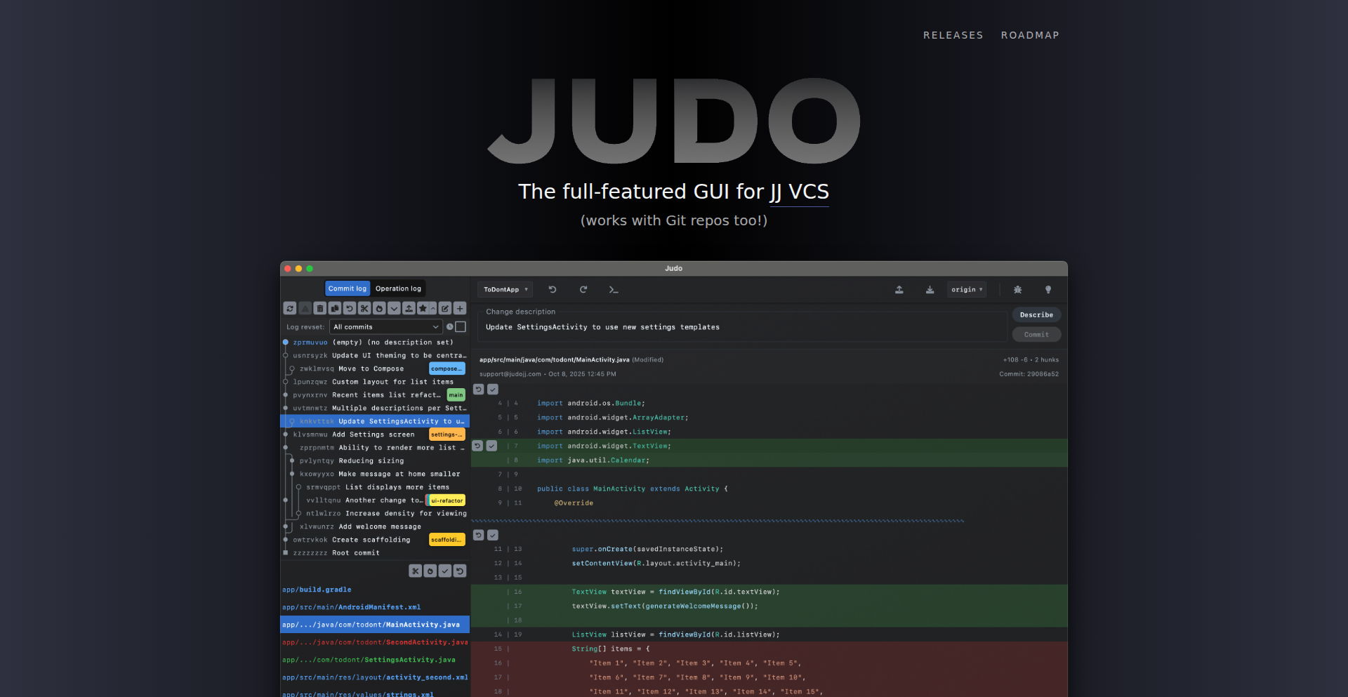 Judo for JJ: 跨平台JJ VCS可视化利器
