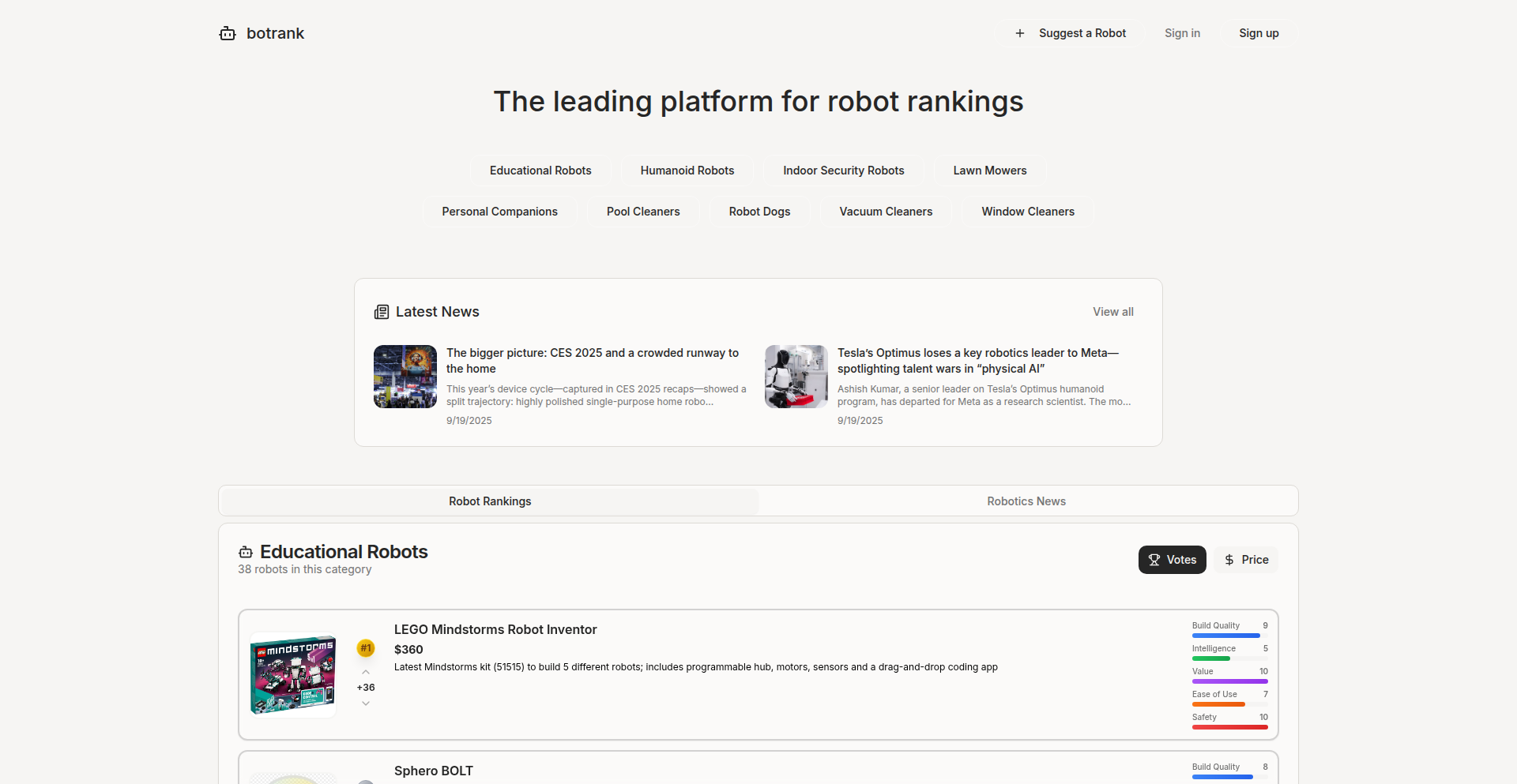 RoboRank: 全球首创机器人能力排行榜