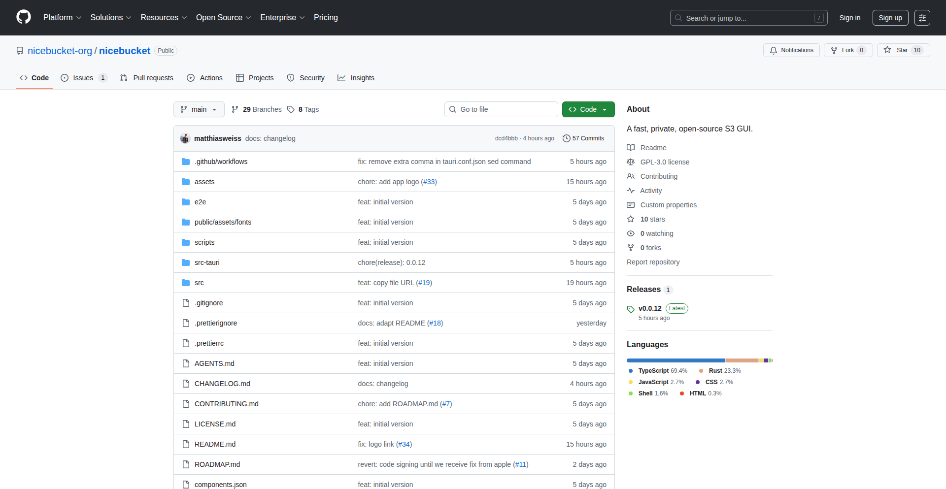 NiceBucket: Tauri赋能的隐私至上S3图形界面