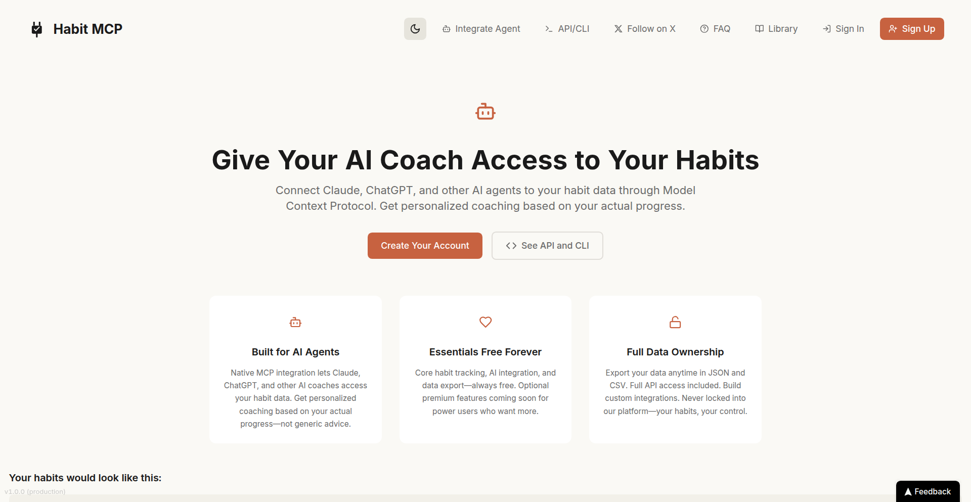 API/TUI习惯追踪器:MCP