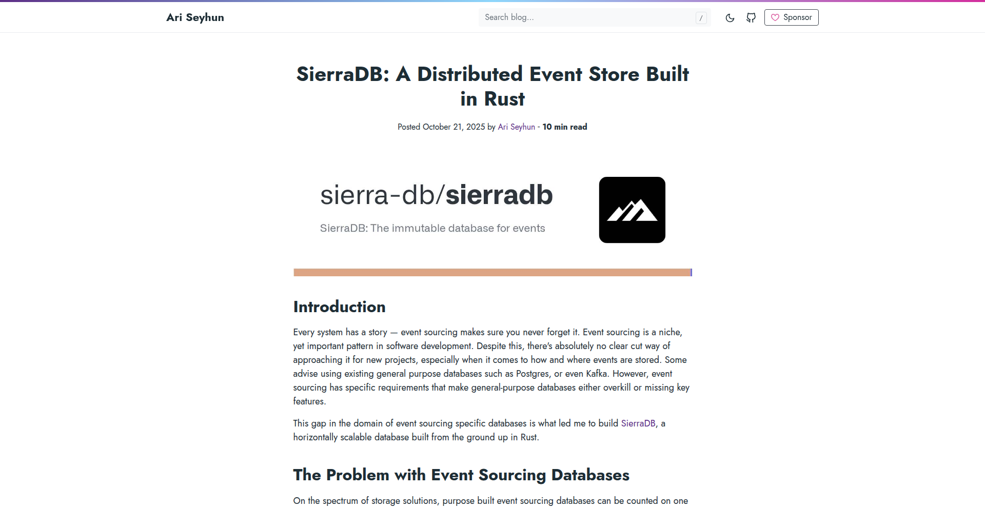 SierraDB: Rust 分布式事件存储