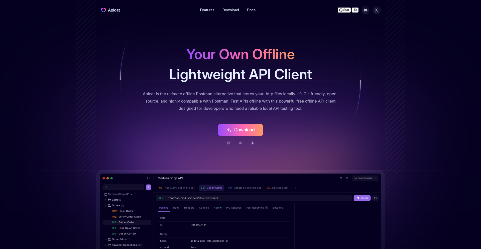 Apicat:离线API测试的Git友好轻量级Postman