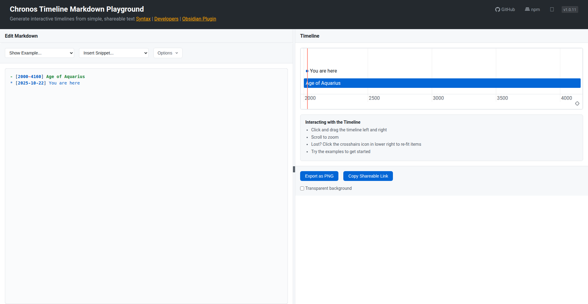 Chronos Markdown时间线渲染器