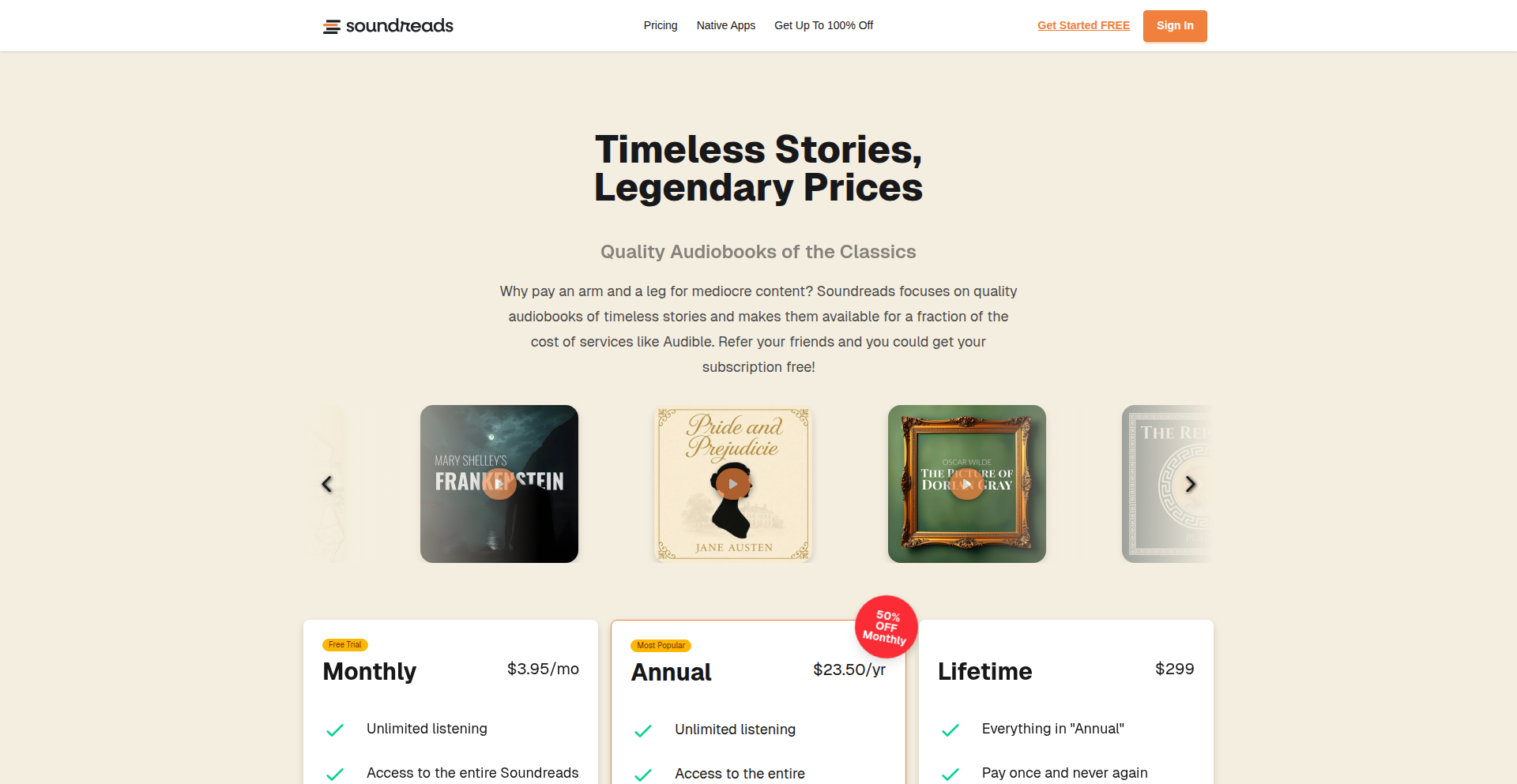 SoundReads Classic Audio Stream