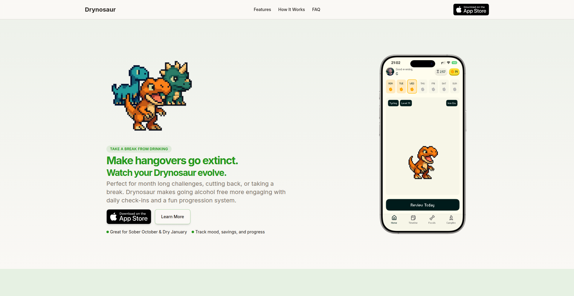 Drynosaur: 饮酒减量数字伙伴