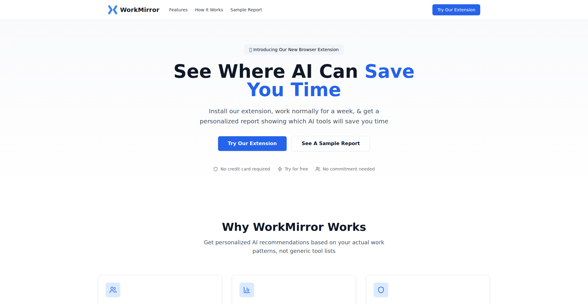 WorkMirror: 智能工作流AI工具发现器
