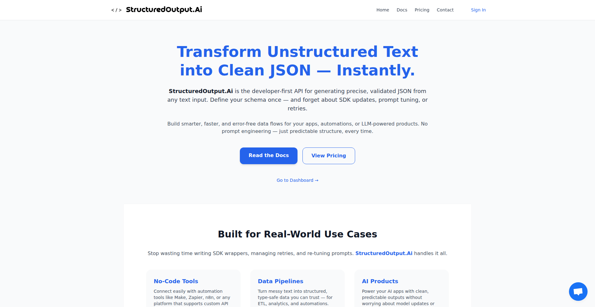 AI结构化输出REST API
