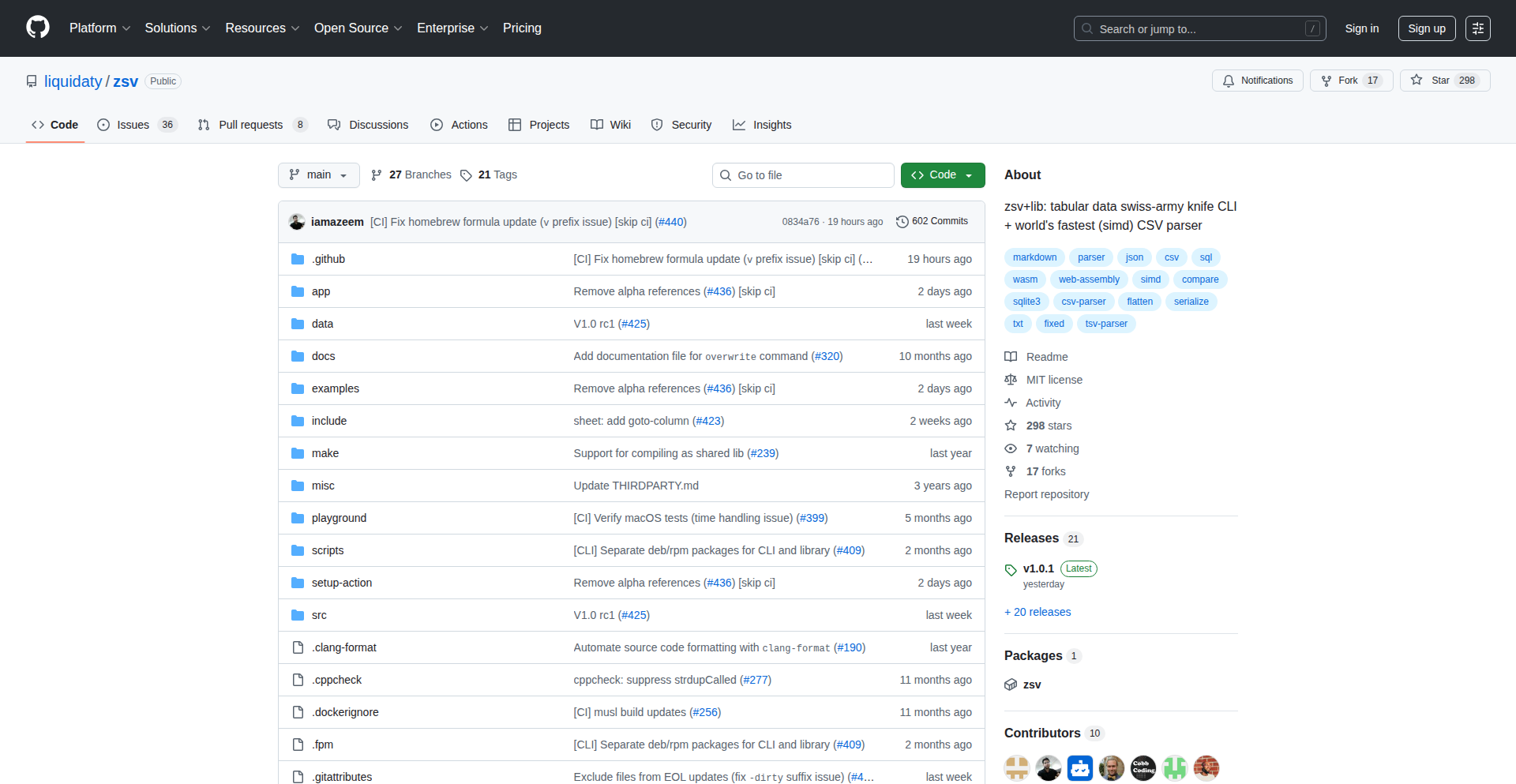 ZSV: SIMD 加速的 CSV 瑞士军刀
