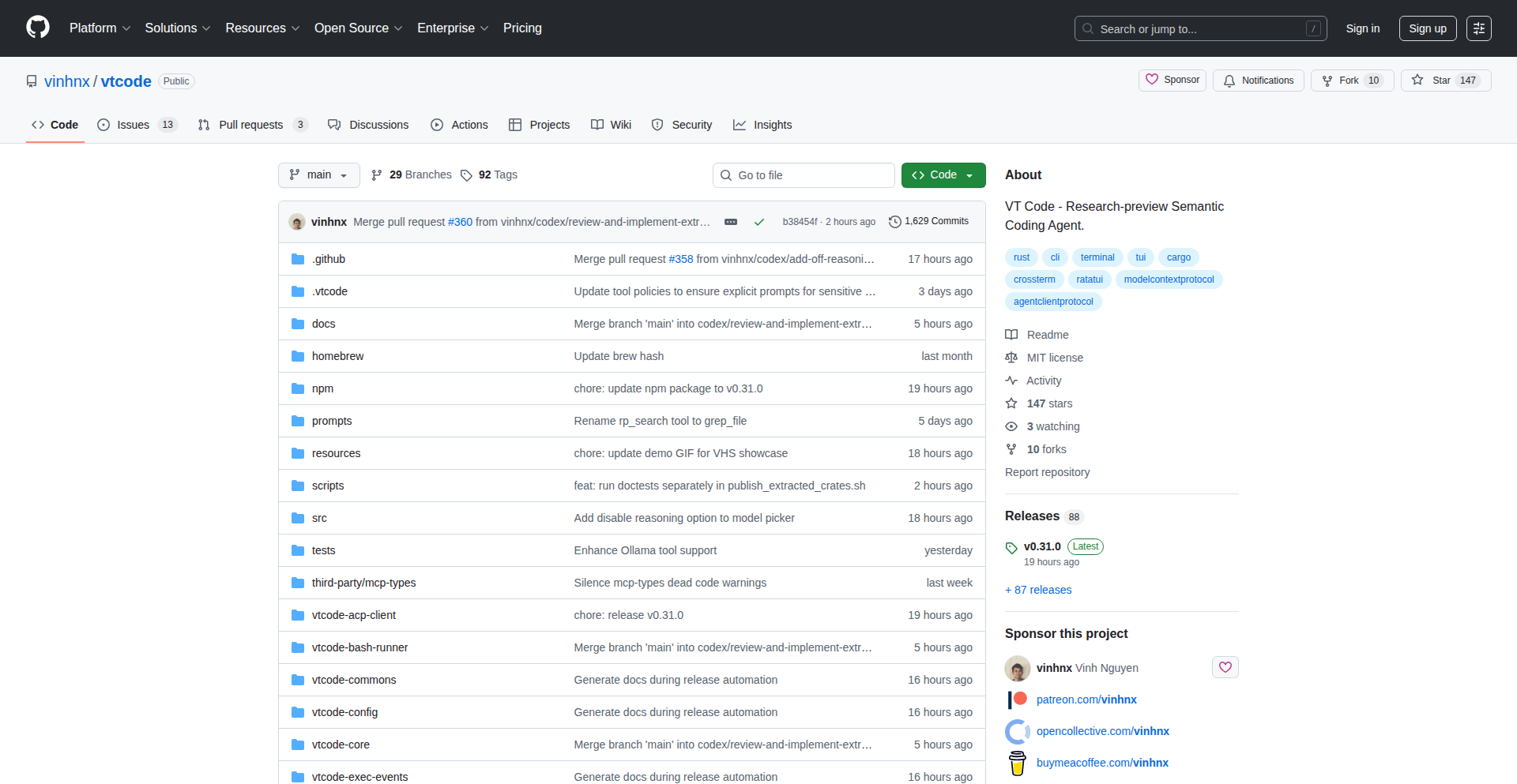 VT Code: 代码理解与智能重构助手