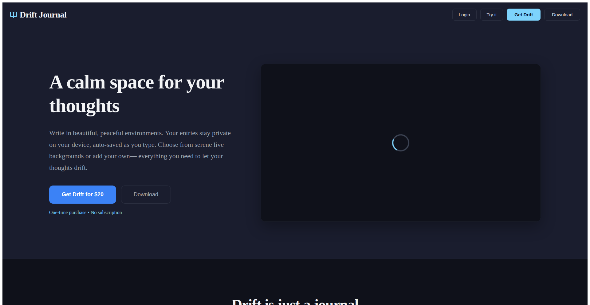 Drift Journal: 极简反思与沉淀