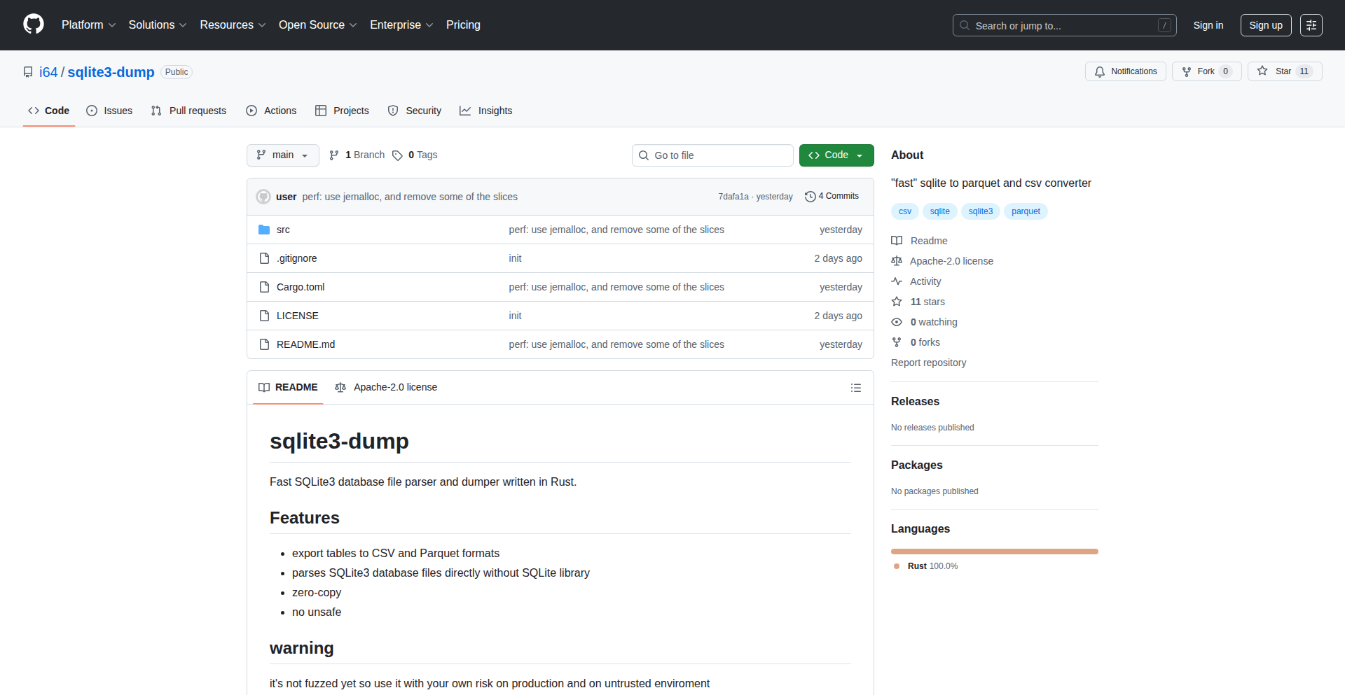 极速零拷贝SQLite数据倾倒器