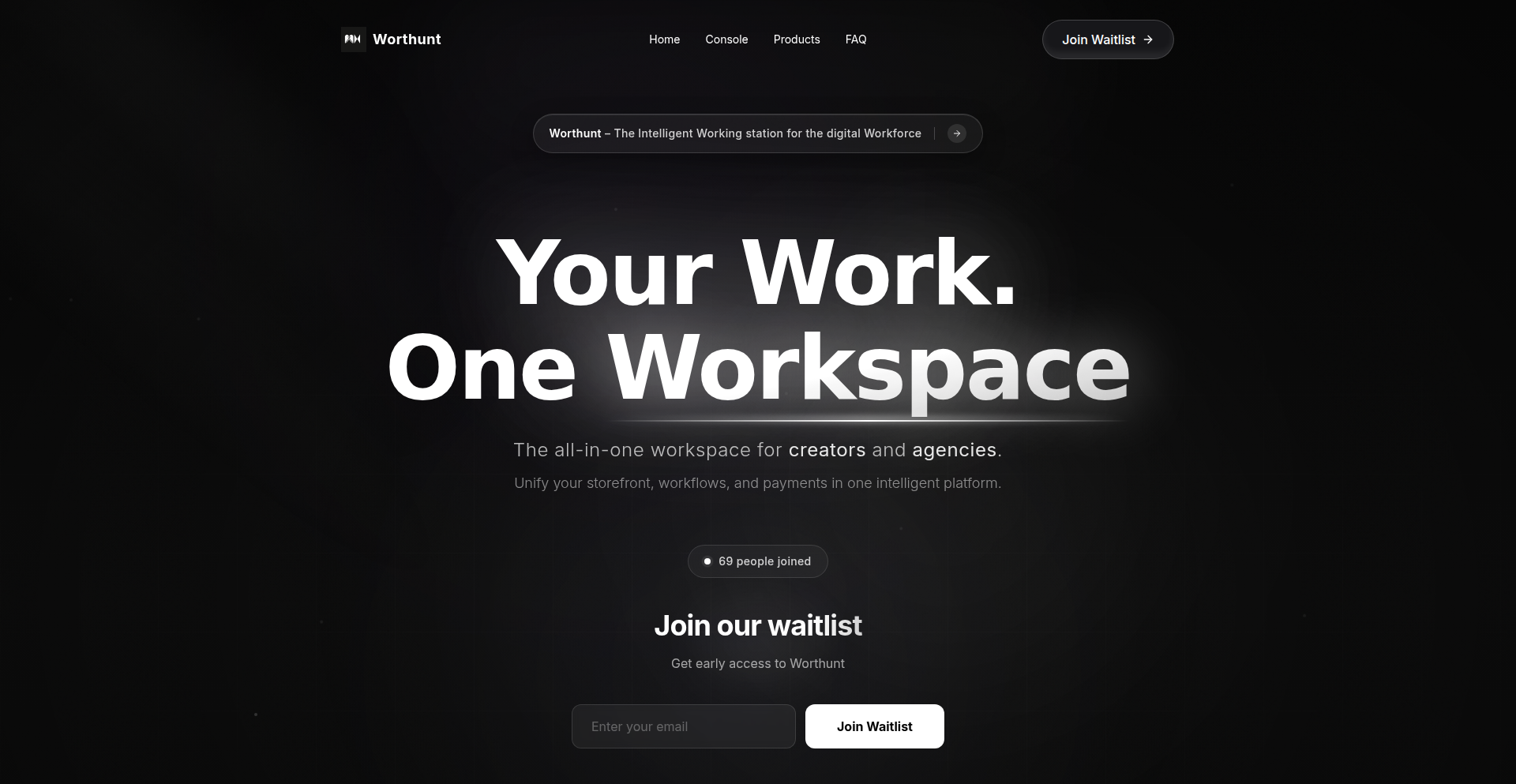 Worthunt: 数字工作者统一工作台