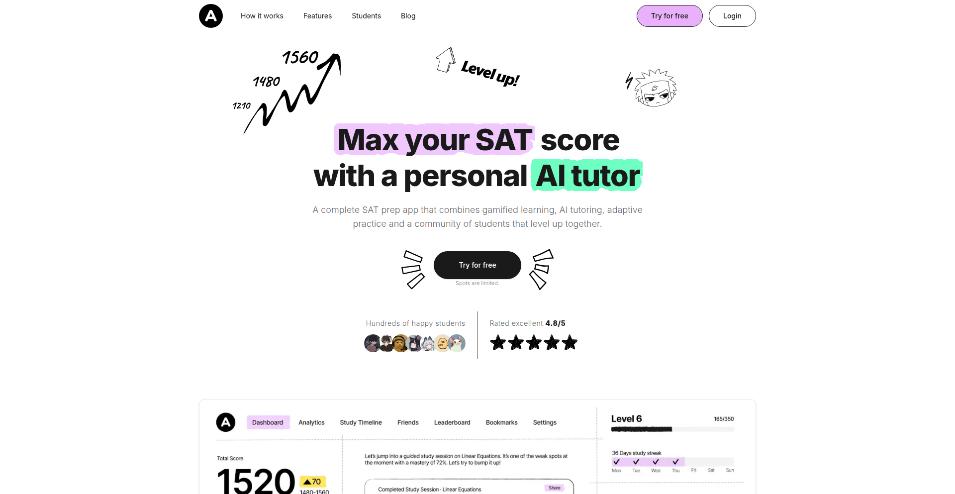 Aniko: 游戏化AI SAT备考教练