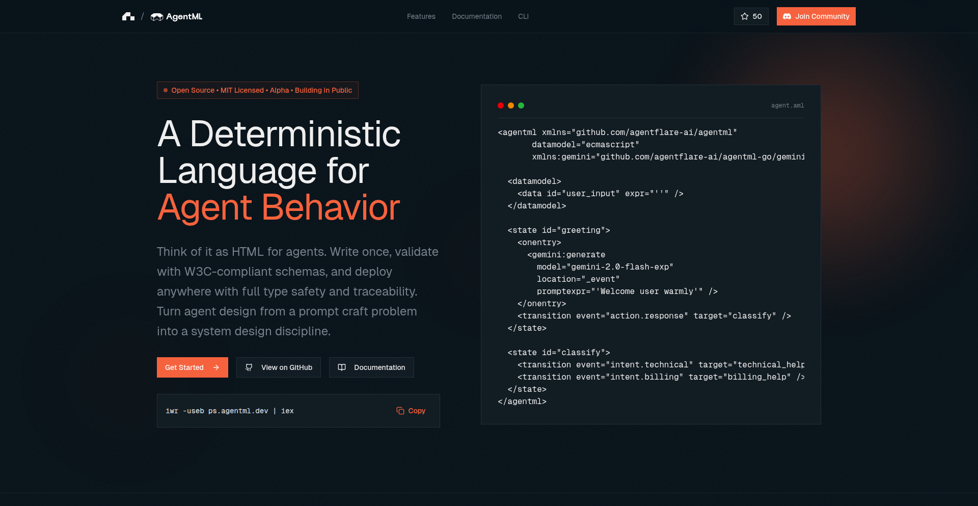 AgentML:确定性AI智能体引擎