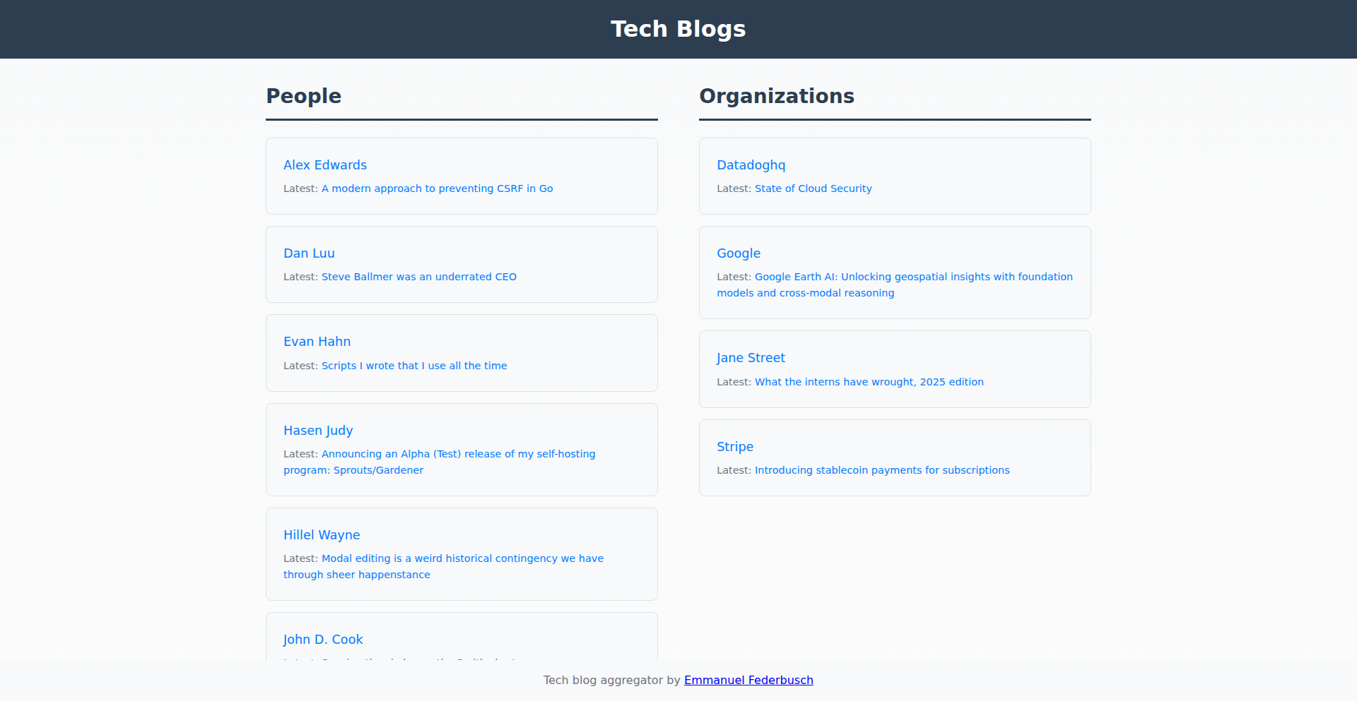 GoBlogSync: HTMX + Go 博客聚合器