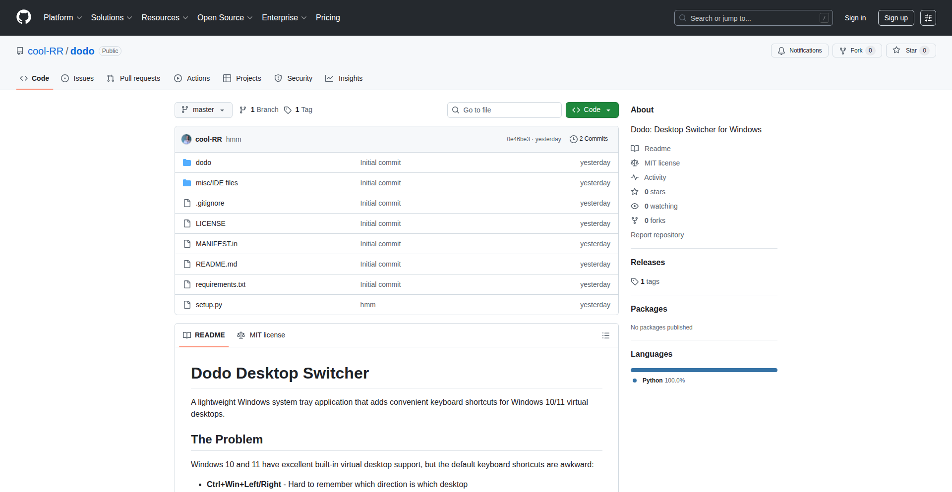 Dodo:Alt-数字 桌面切换器