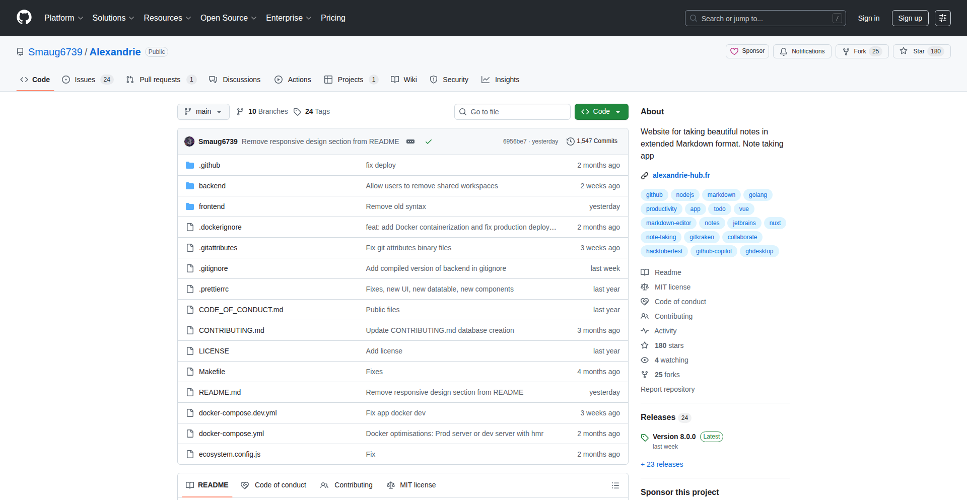 Alexandrie: 轻巧全能 Markdown 笔记工作站