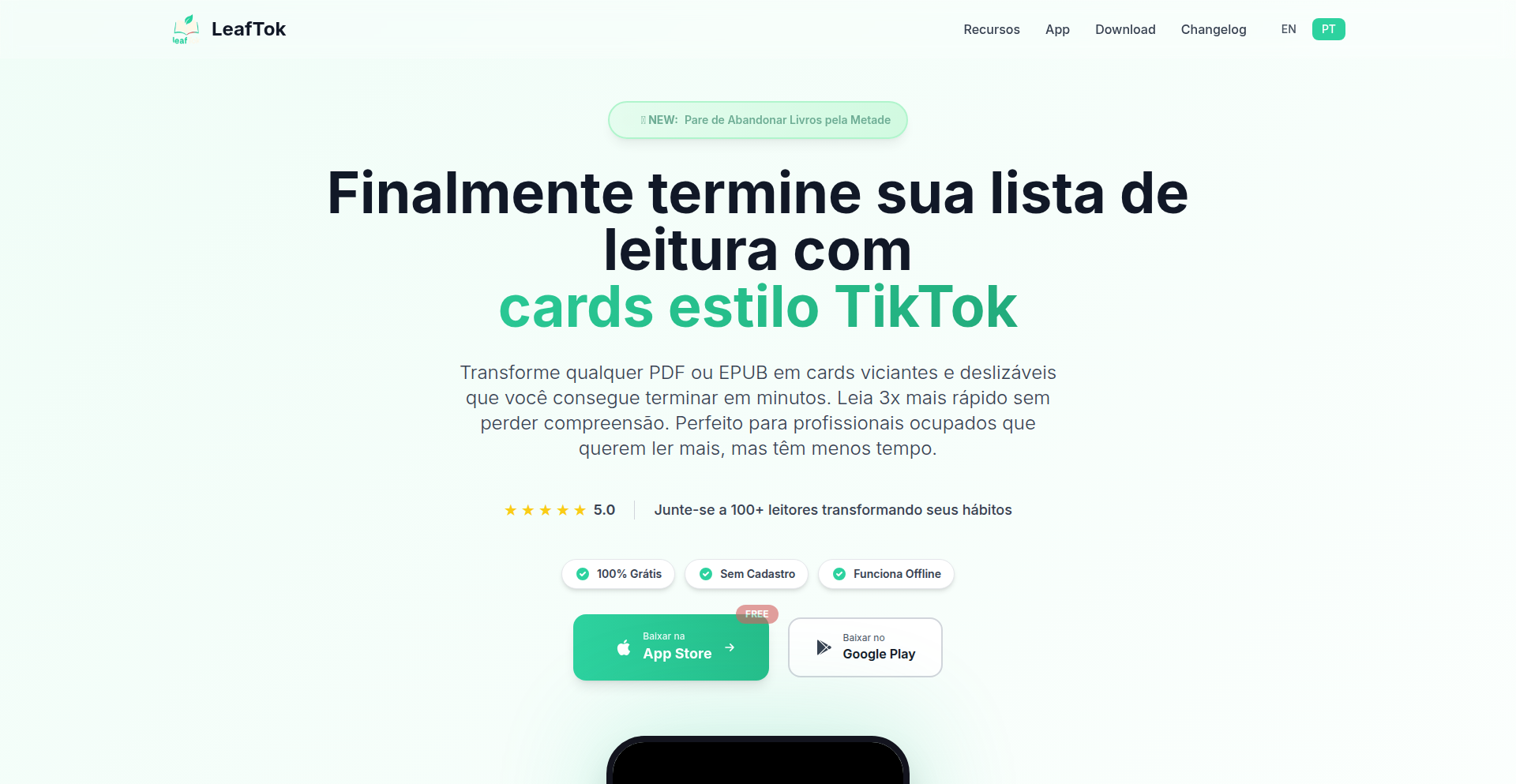 LeafTok:以TikTok的滑动交互重塑电子书阅读体验