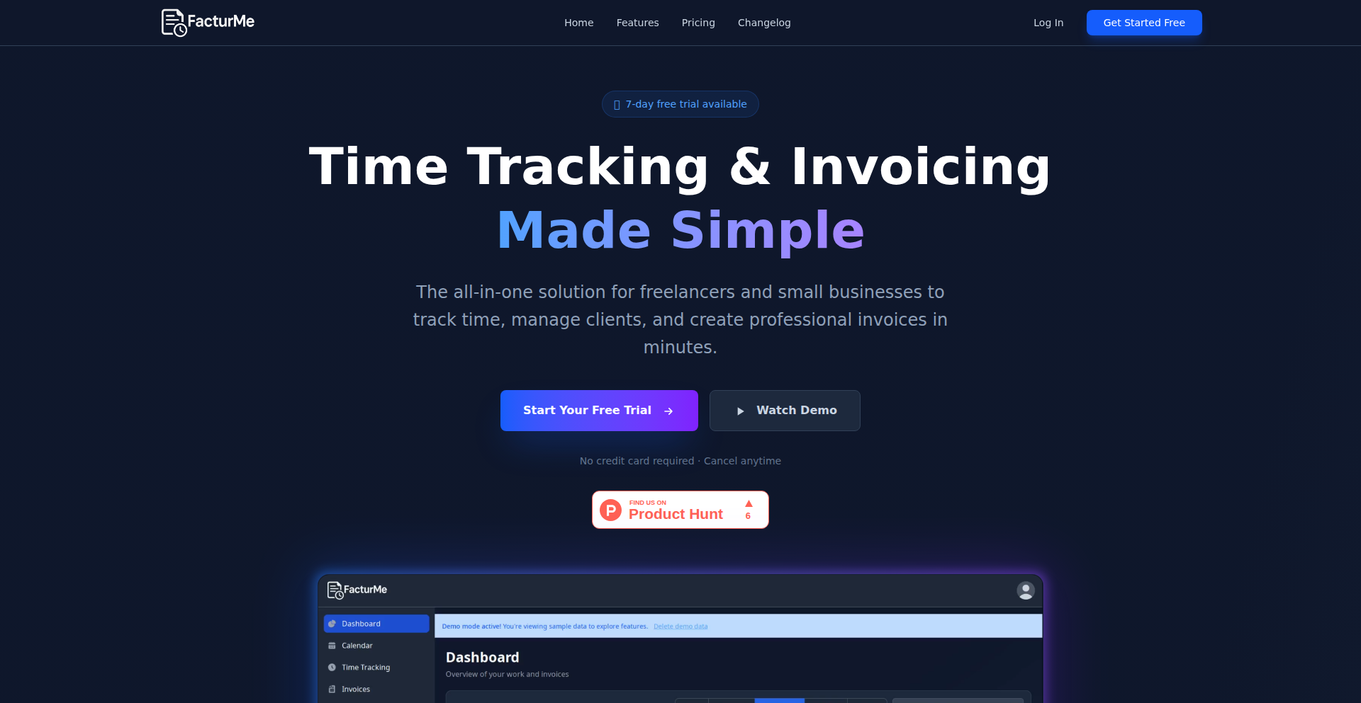 FacturMe - 极简时计与发票