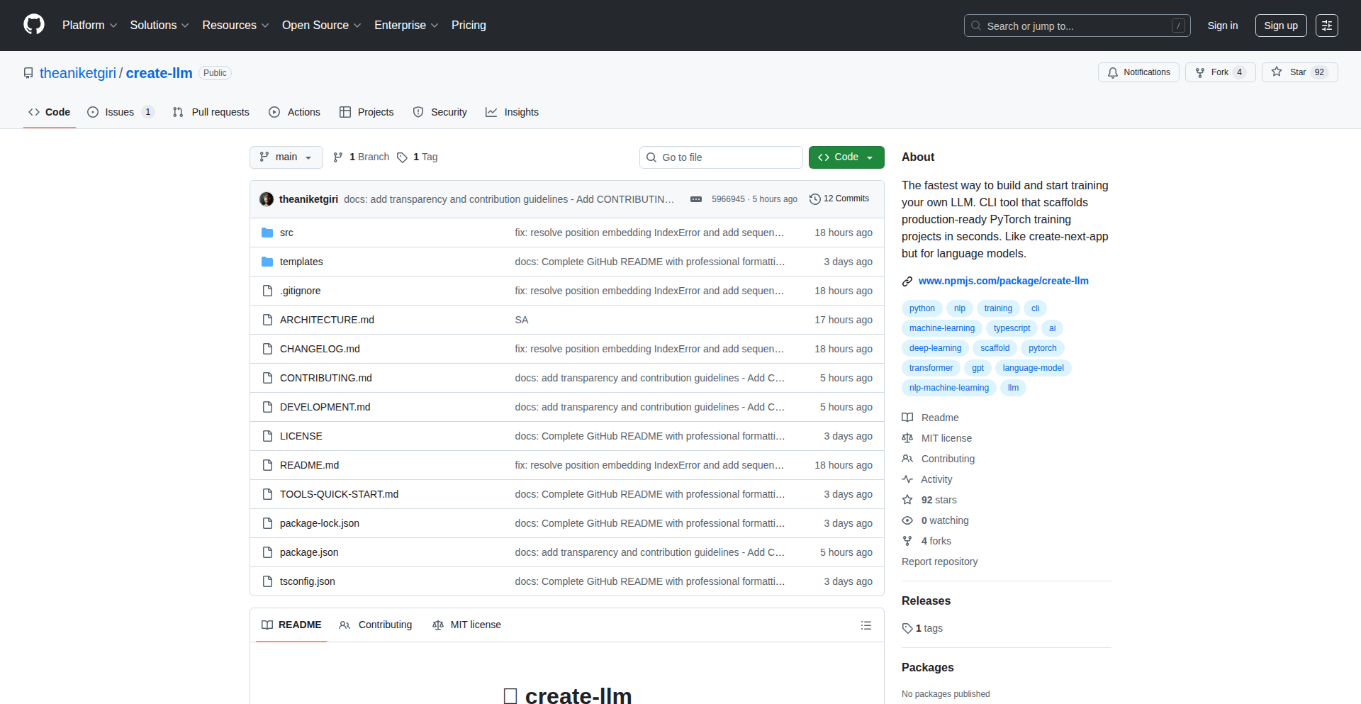 Create-LLM: Instant LLM Training