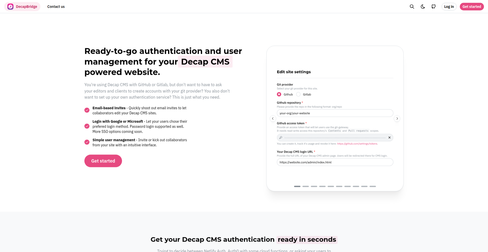 DecapBridge: Email-First CMS Auth