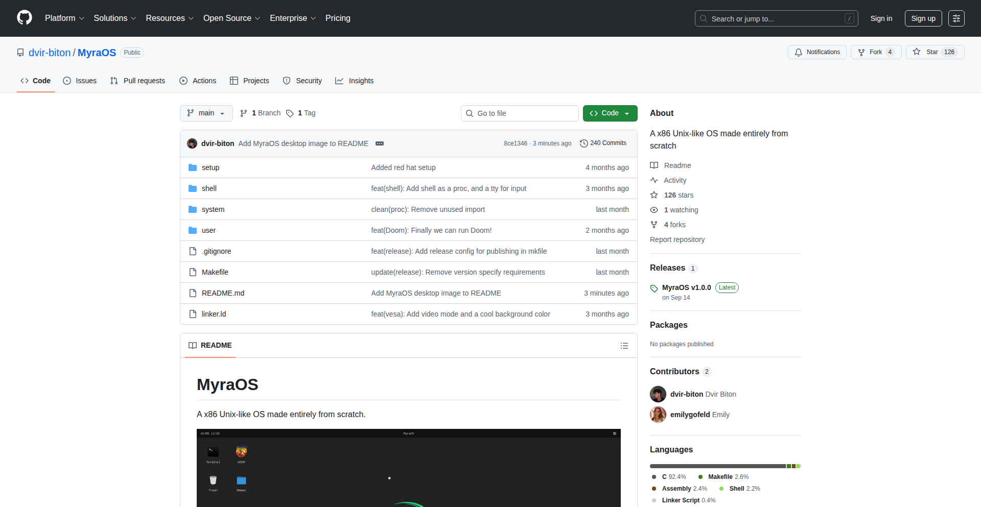 MyraOS: C/ASM 32-bit Kernel Explorer