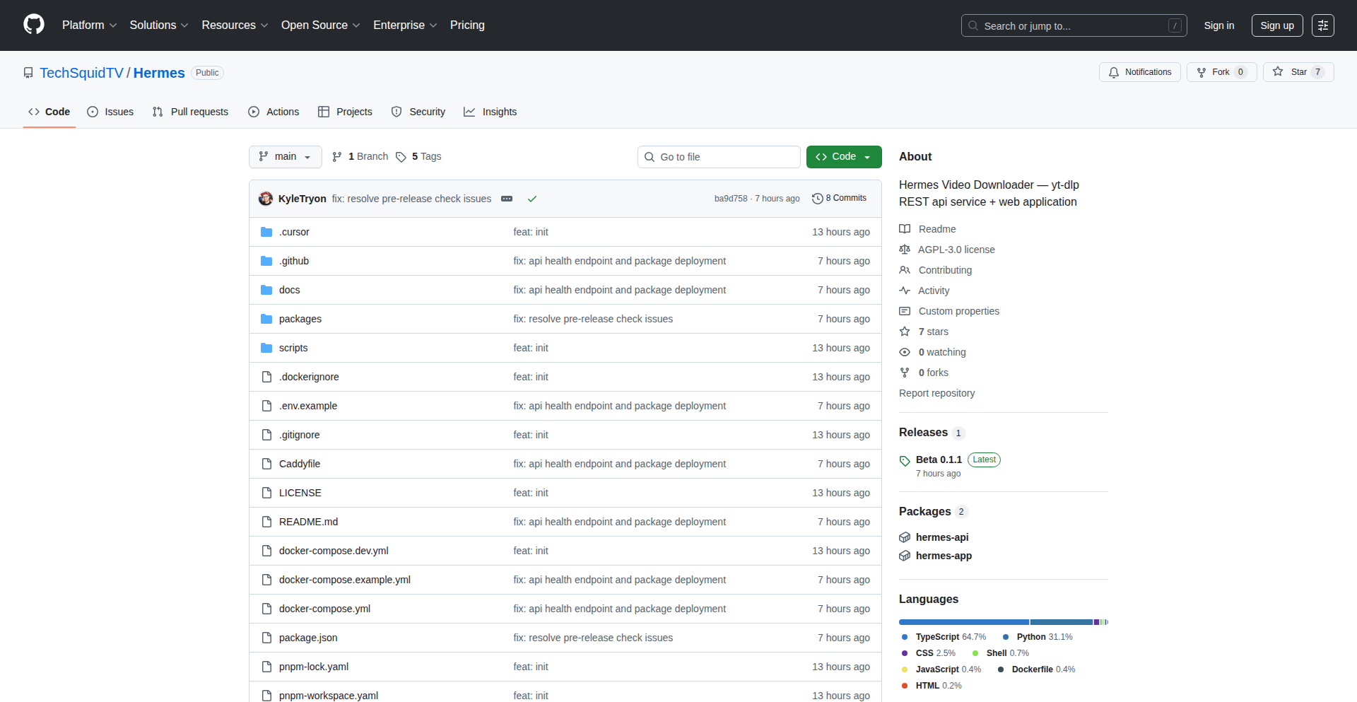 Hermes Video Downloader API