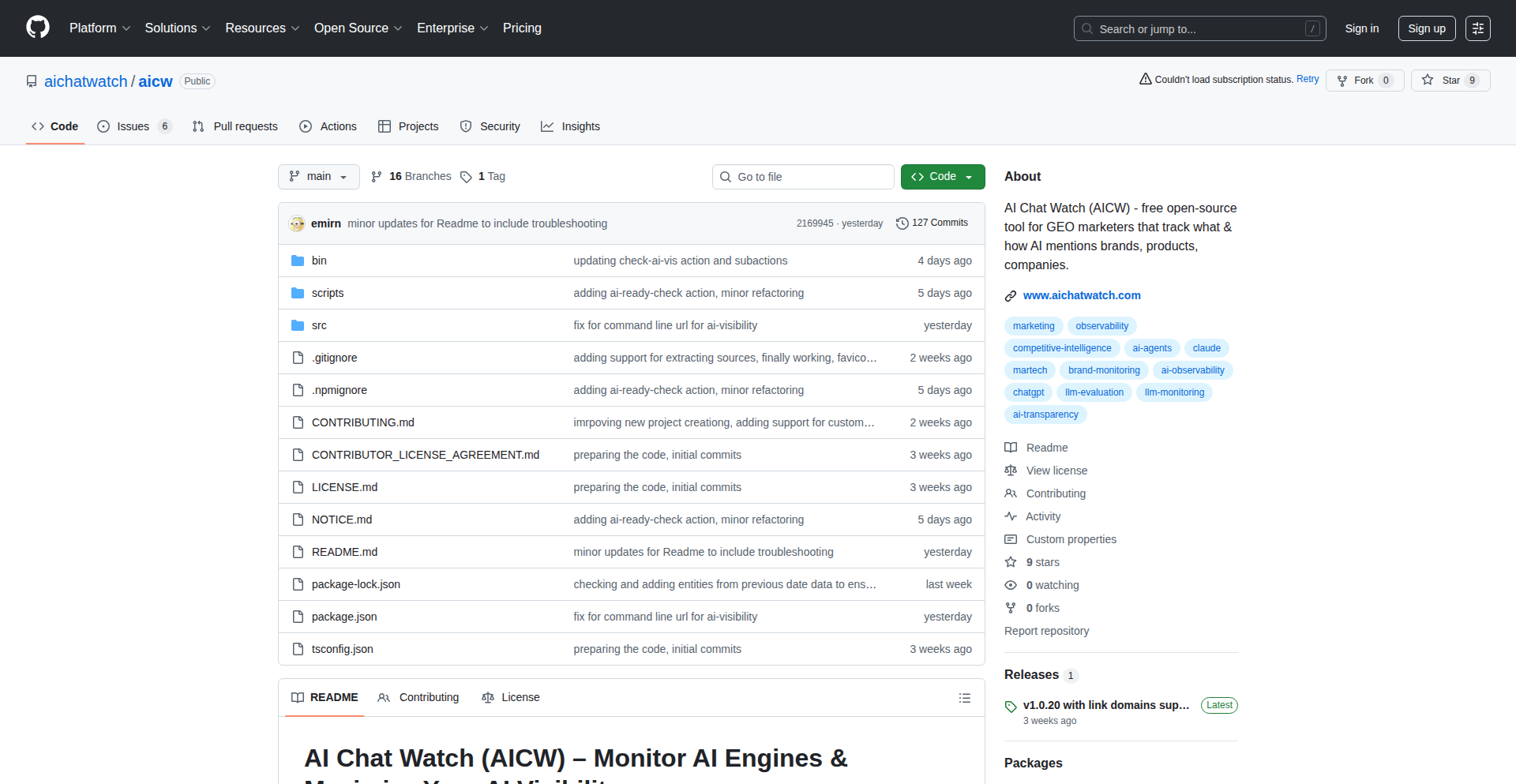 AI可见度网站评分仪