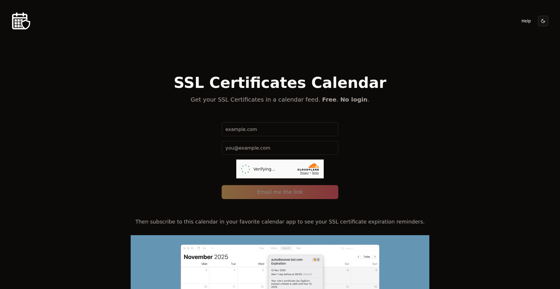 日历到期提醒:SSL证书智能监控助手