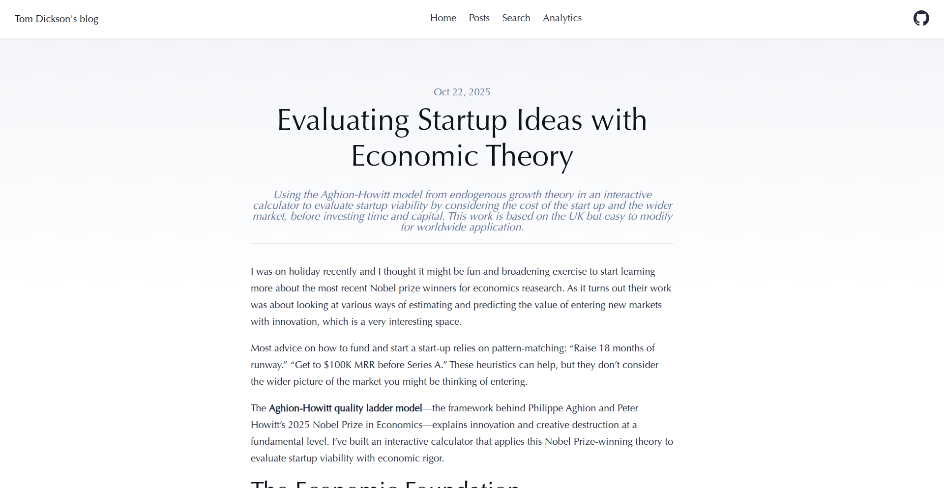 诺奖经济学创业可行性估算器