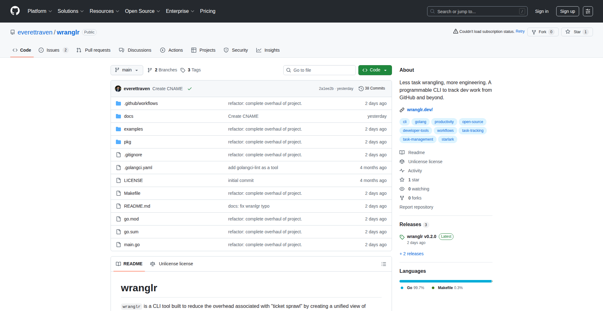 Wranglr: 智能聚合开发任务追踪CLI