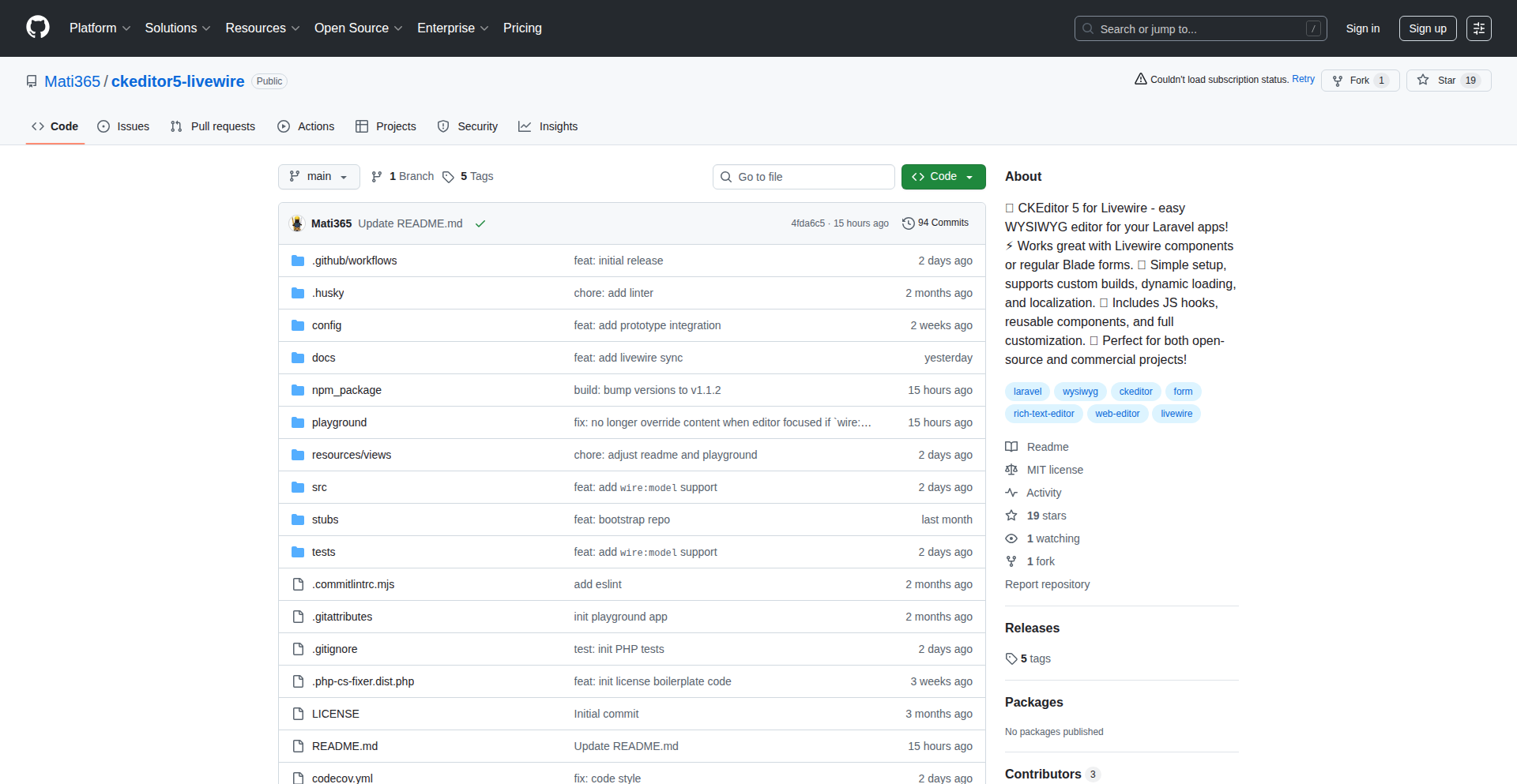CKEditor 5 Livewire 协同编辑器