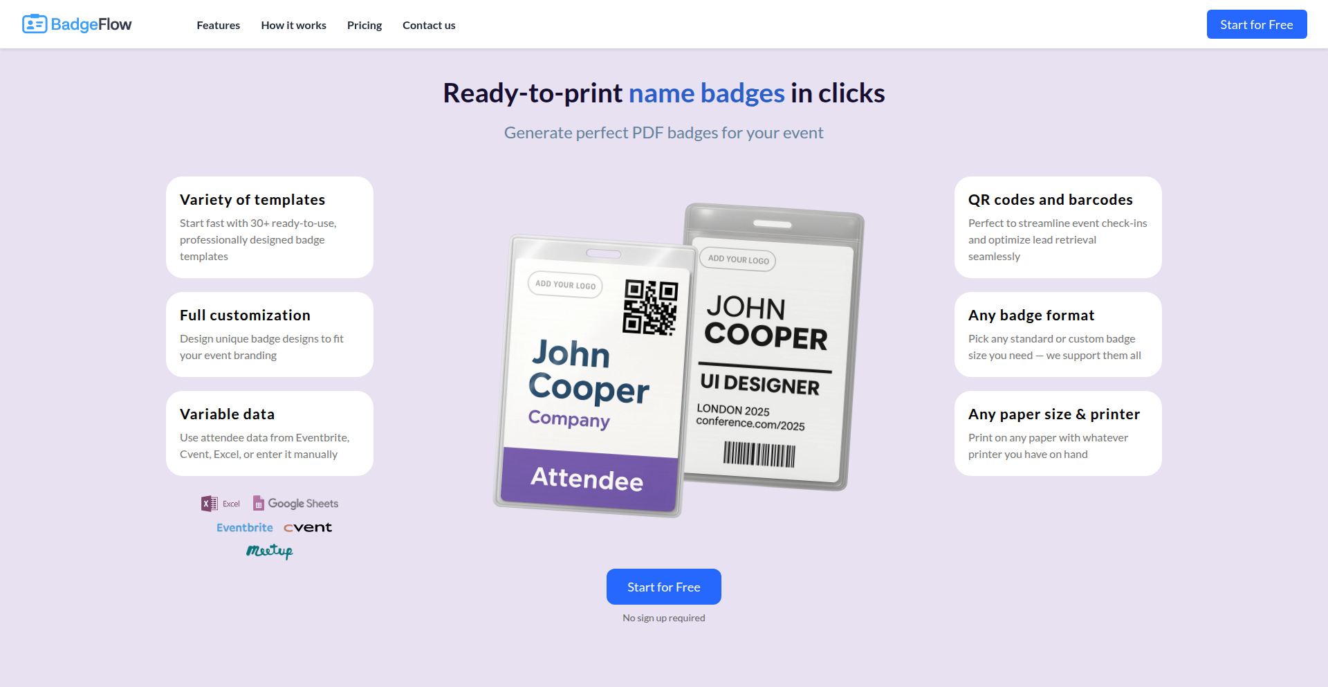 BadgeFlow:Spreadsheet到PDF姓名徽章生成器