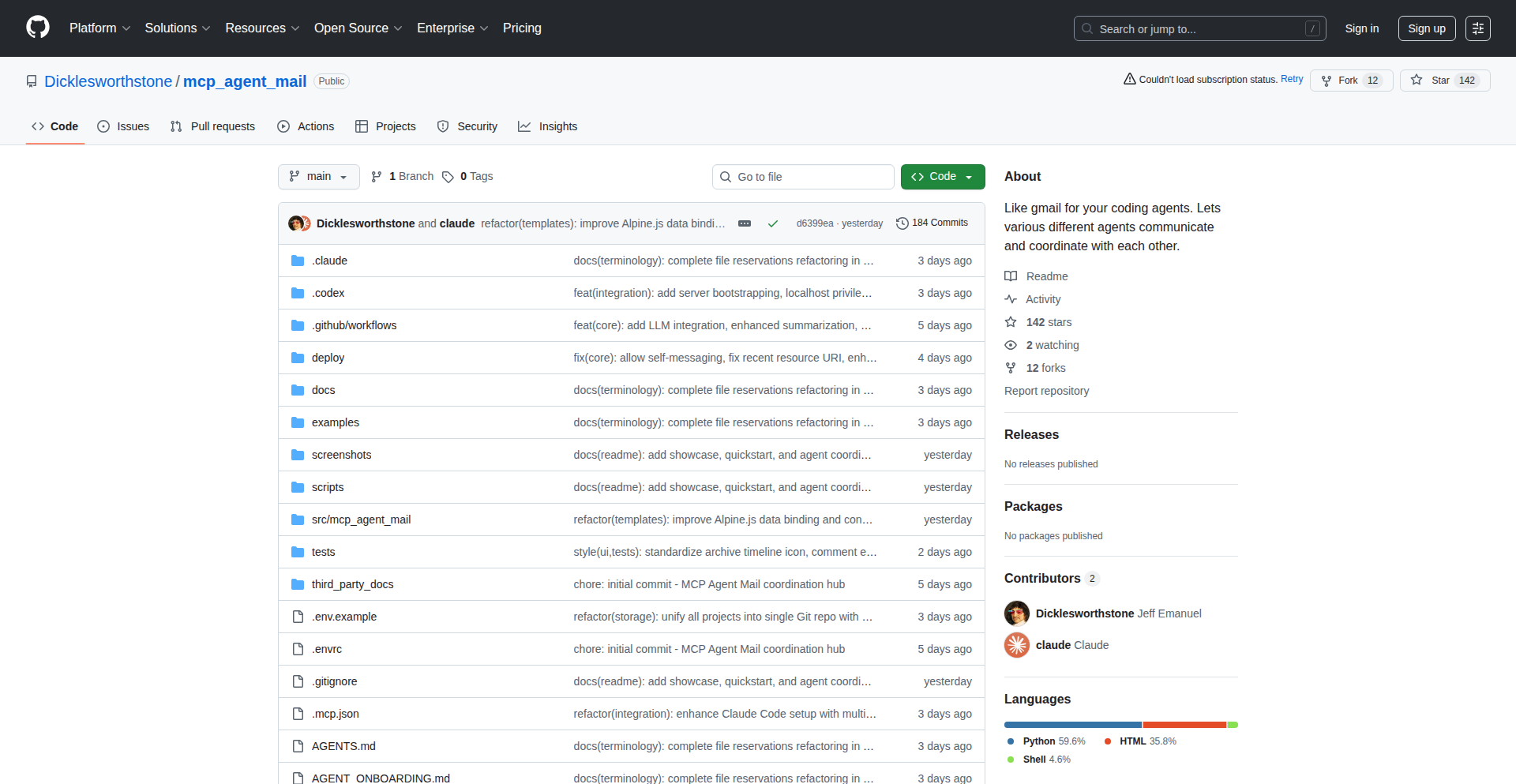 MCP Agent Mail - 智能代码代理的协同通信平台