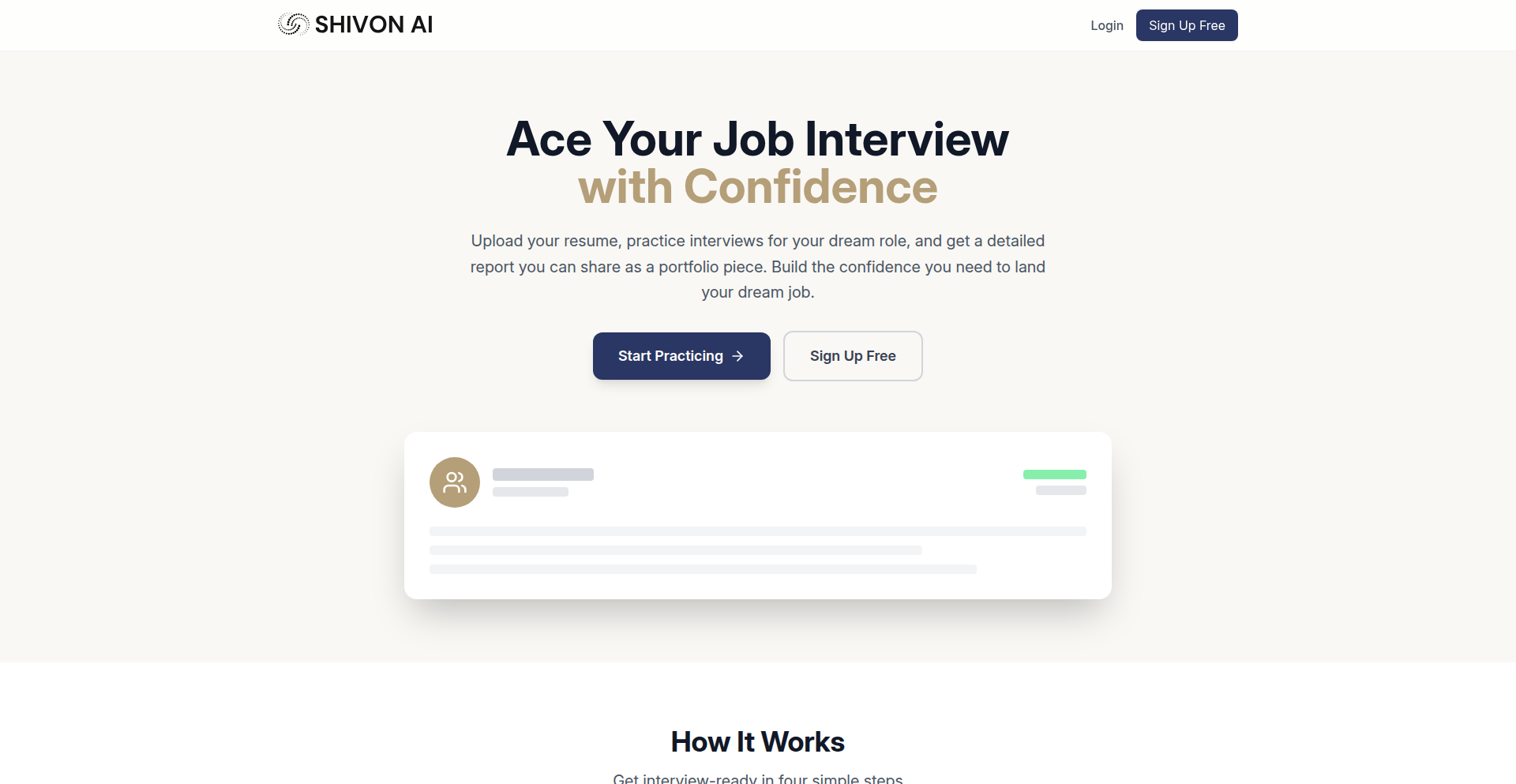 Shivon AI: 智能面试官与作品集