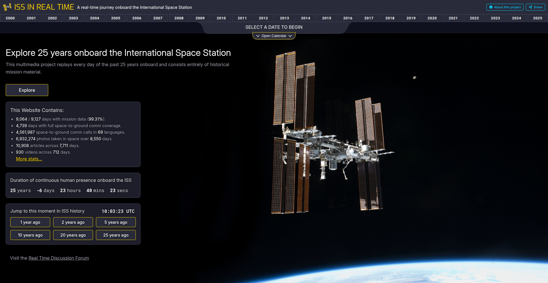 ISS轨道追踪与历史可视化