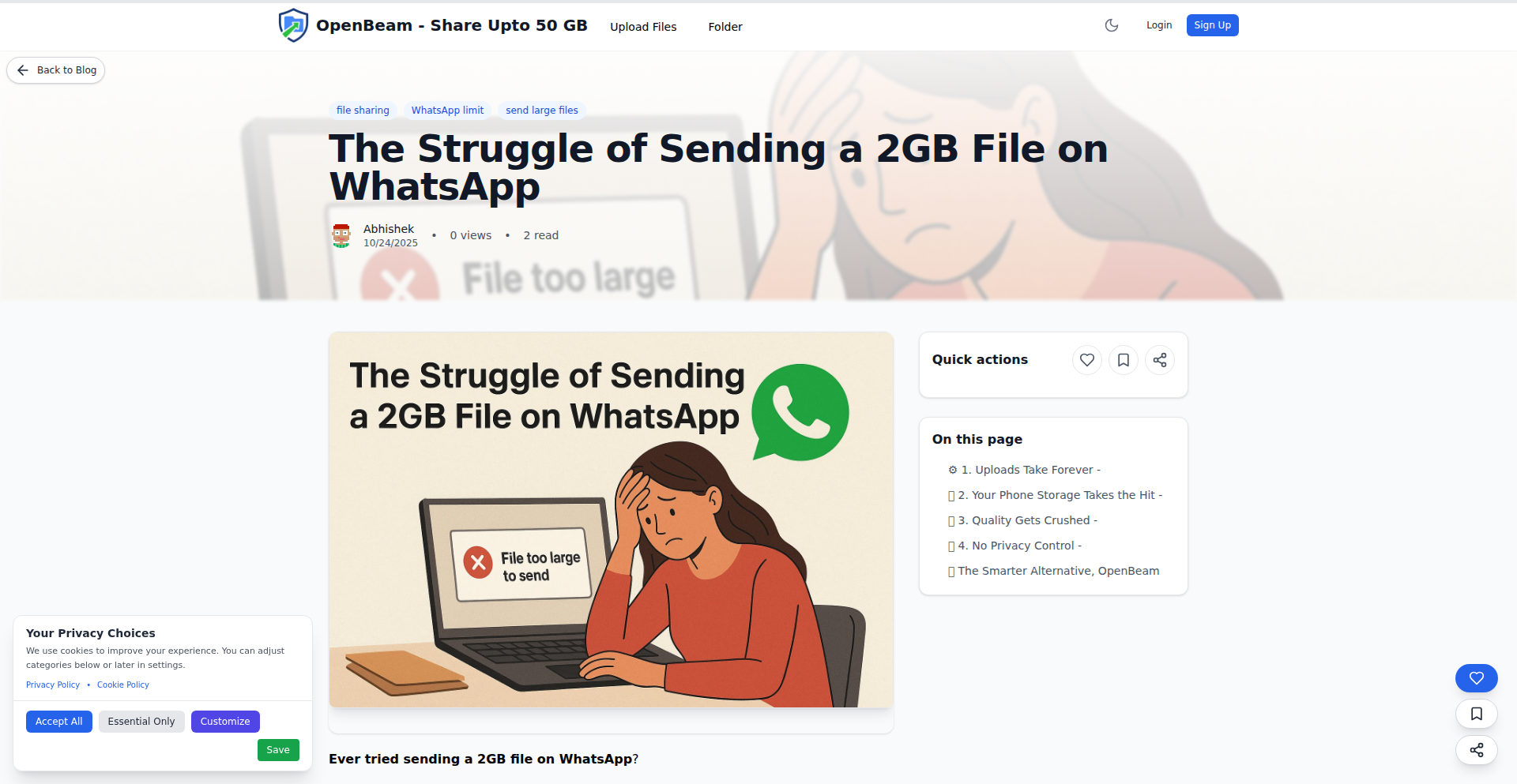 WhatsApp大文件传输助手