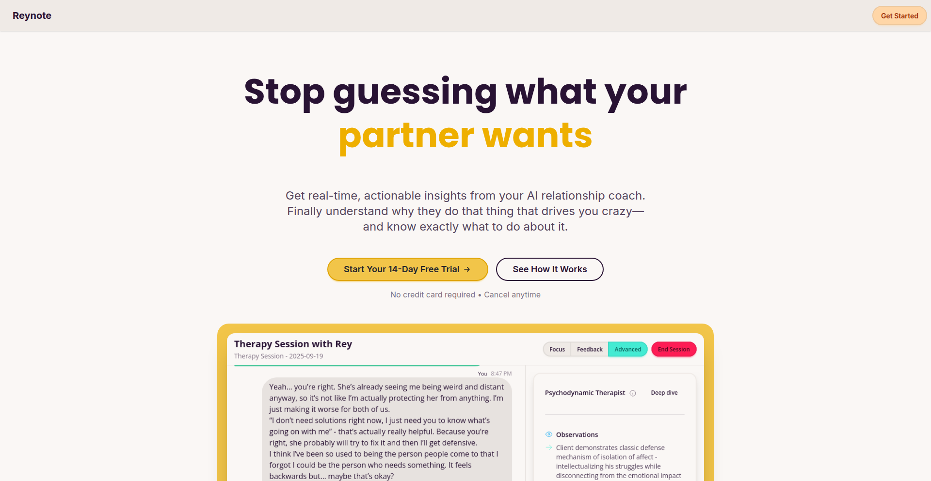 Reynote.com AI伴侣疗愈助手