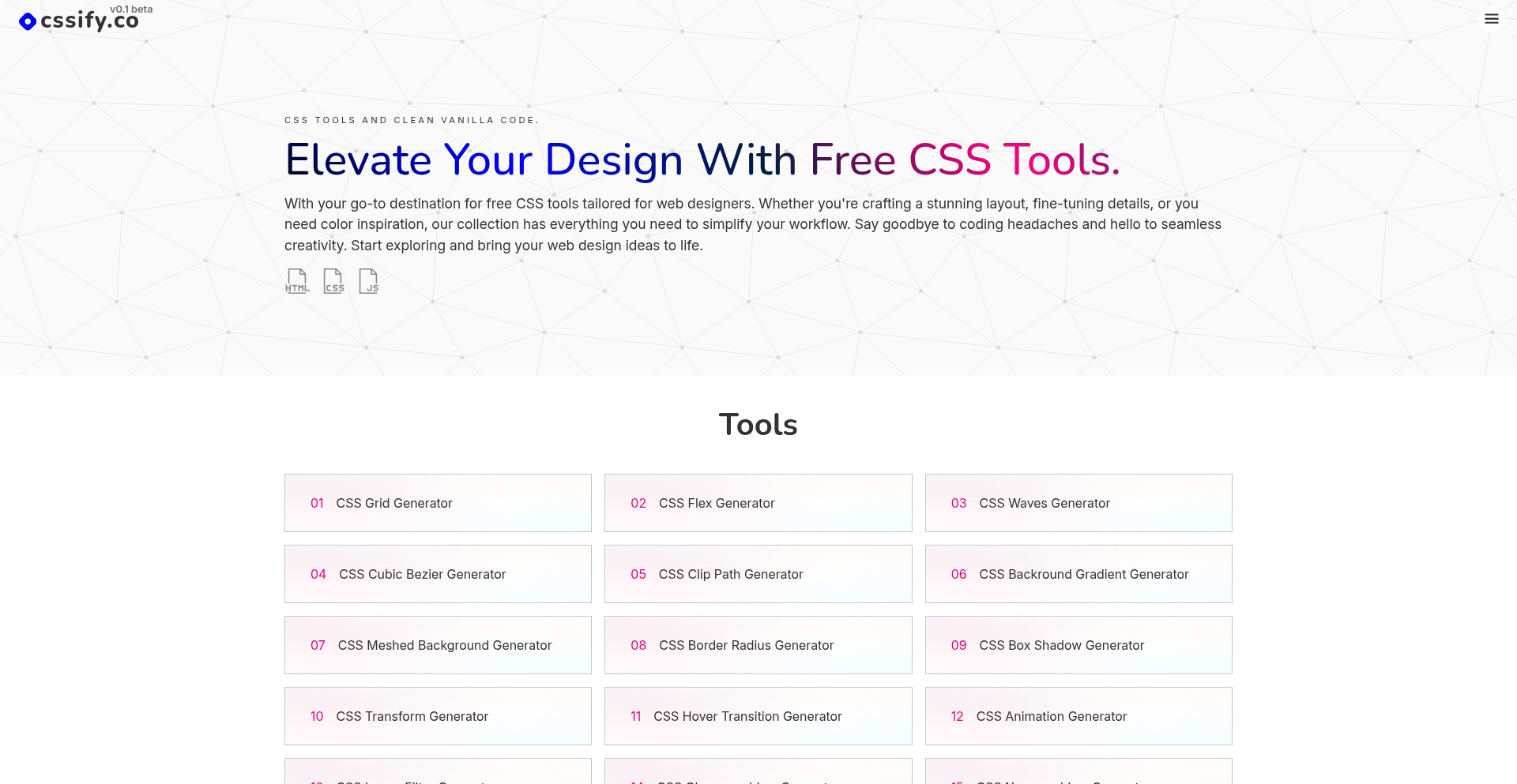 CSSify: 零依赖的CSS代码生成器
