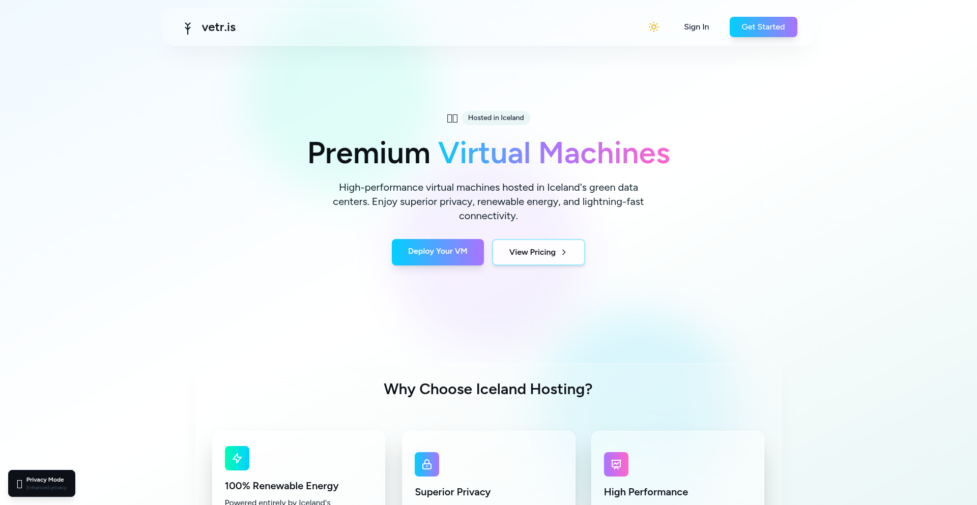 Vetr.is - 冰岛绿能隐私云