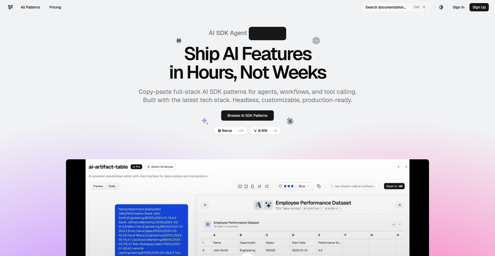 AI Agent UI SDK - AI 应用的视觉构建块