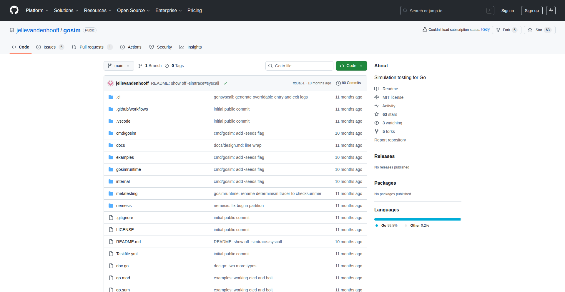 GoSim 分布式系统“压力测试”框架