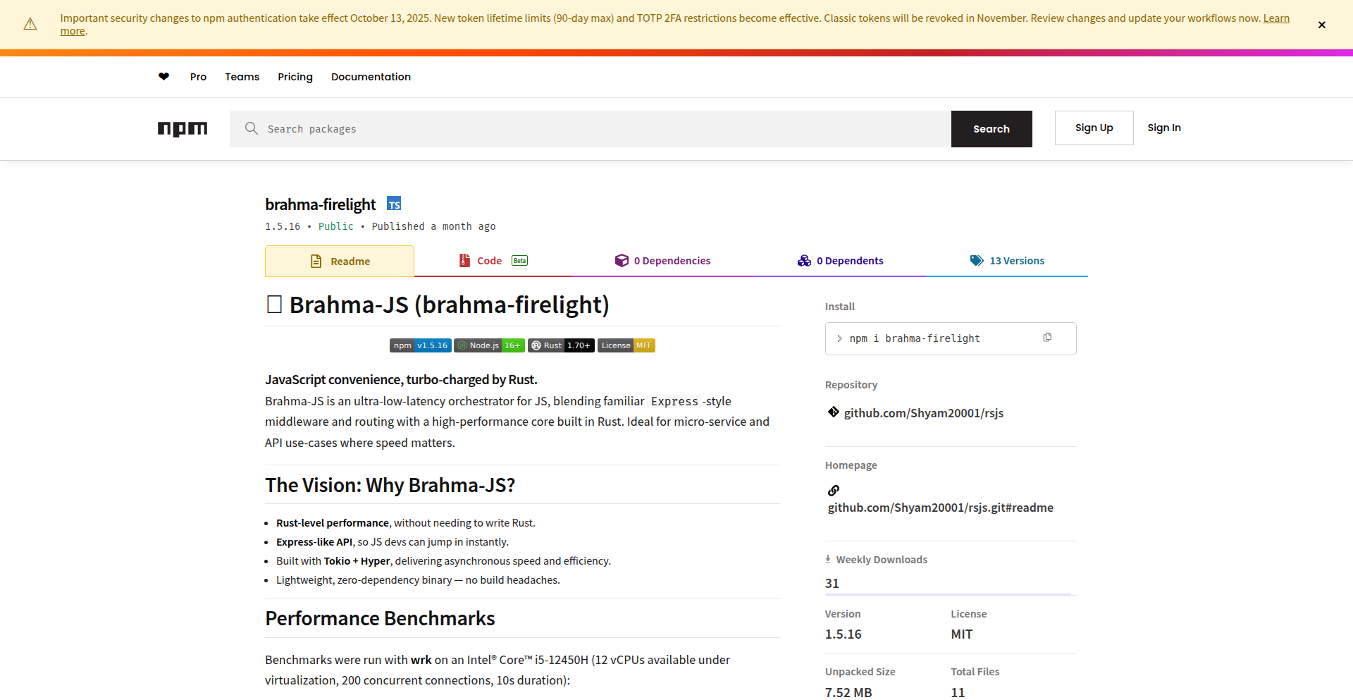 RustNode: Node.js 里的 Rust 加速器