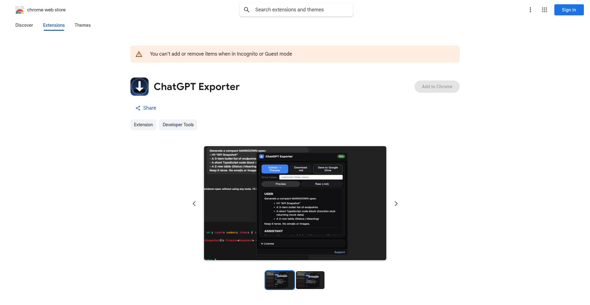 ChatGPT Chat导出与实时预览Markdown工具
