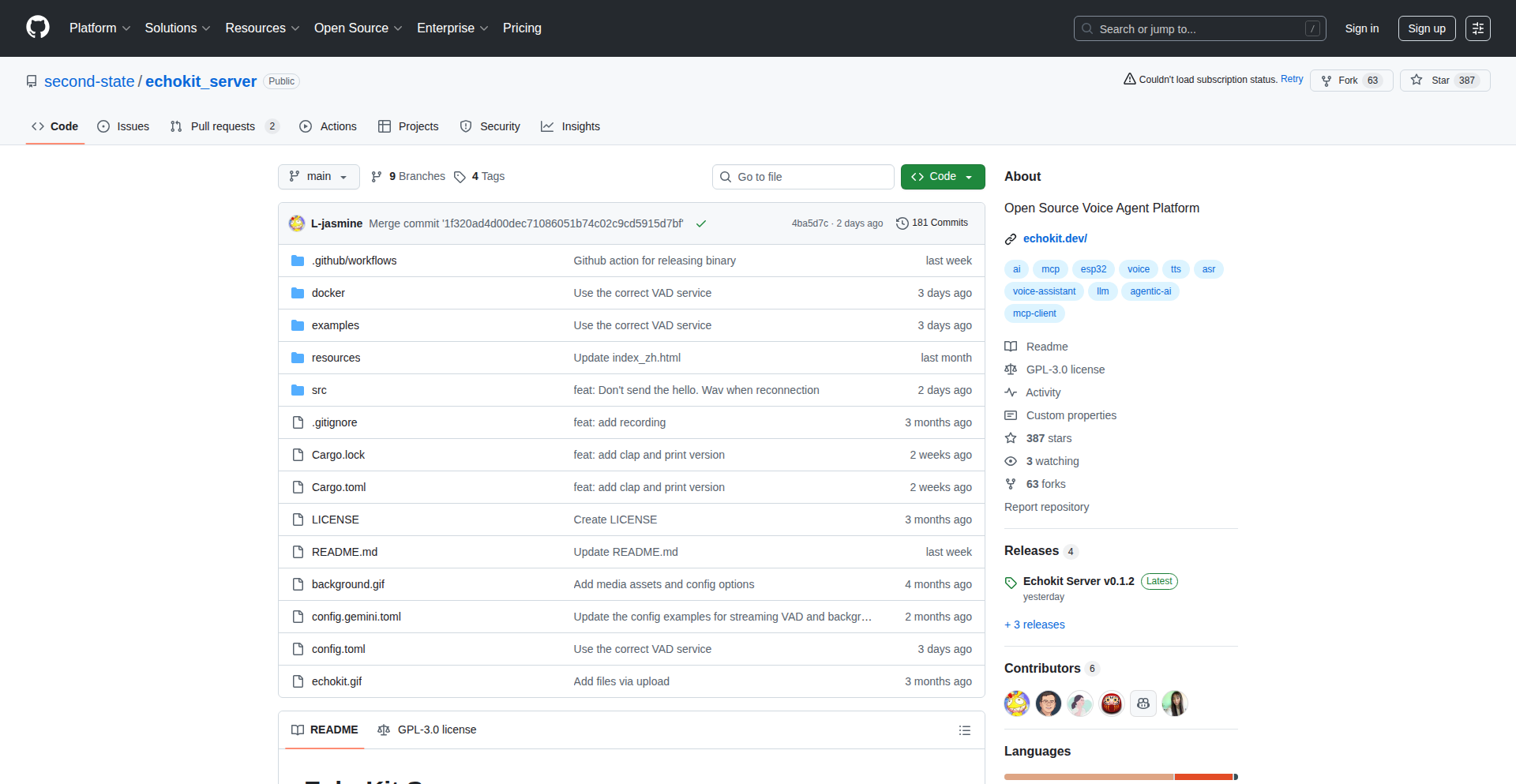 EchoKit: 实时语音AI代理框架