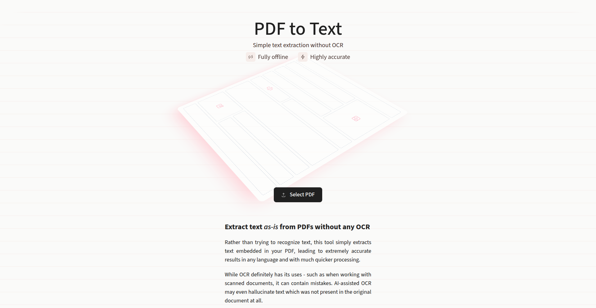 PDF无OCR文本提取器