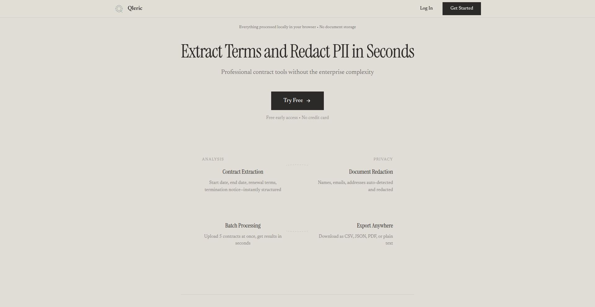 Qleric AI Contract Parser