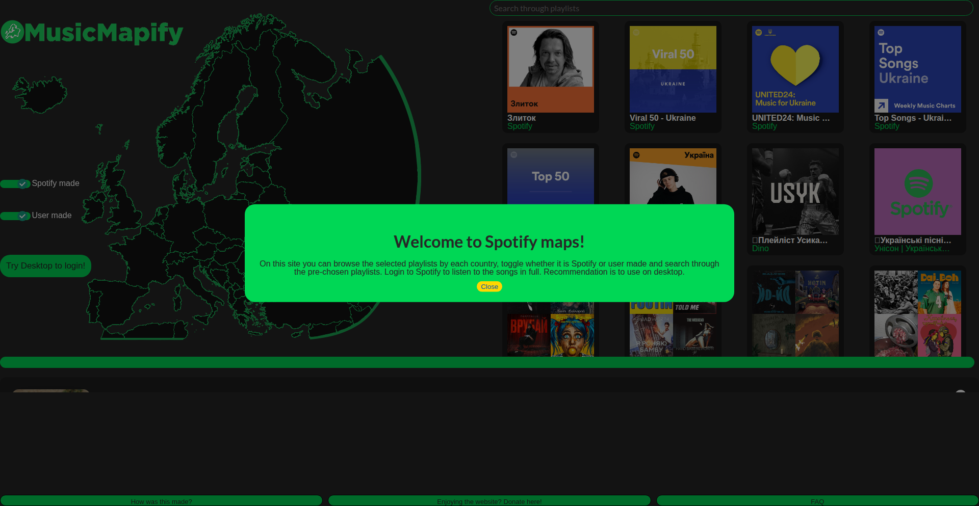 Country Playlist Explorer