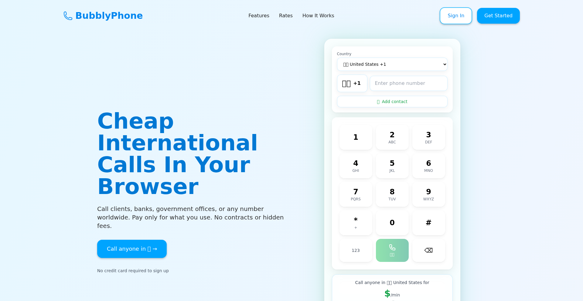 ブラウザ国際通話クリエーター
